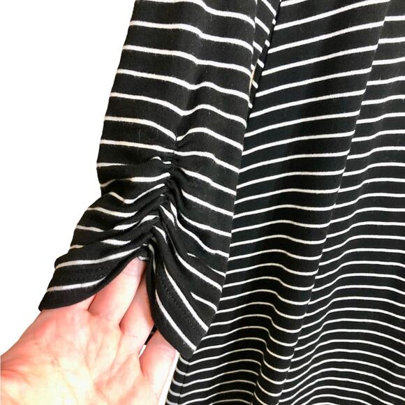 Garnet Hill Striped Swing T-shirt Dress Size Small - Picture 4 of 5